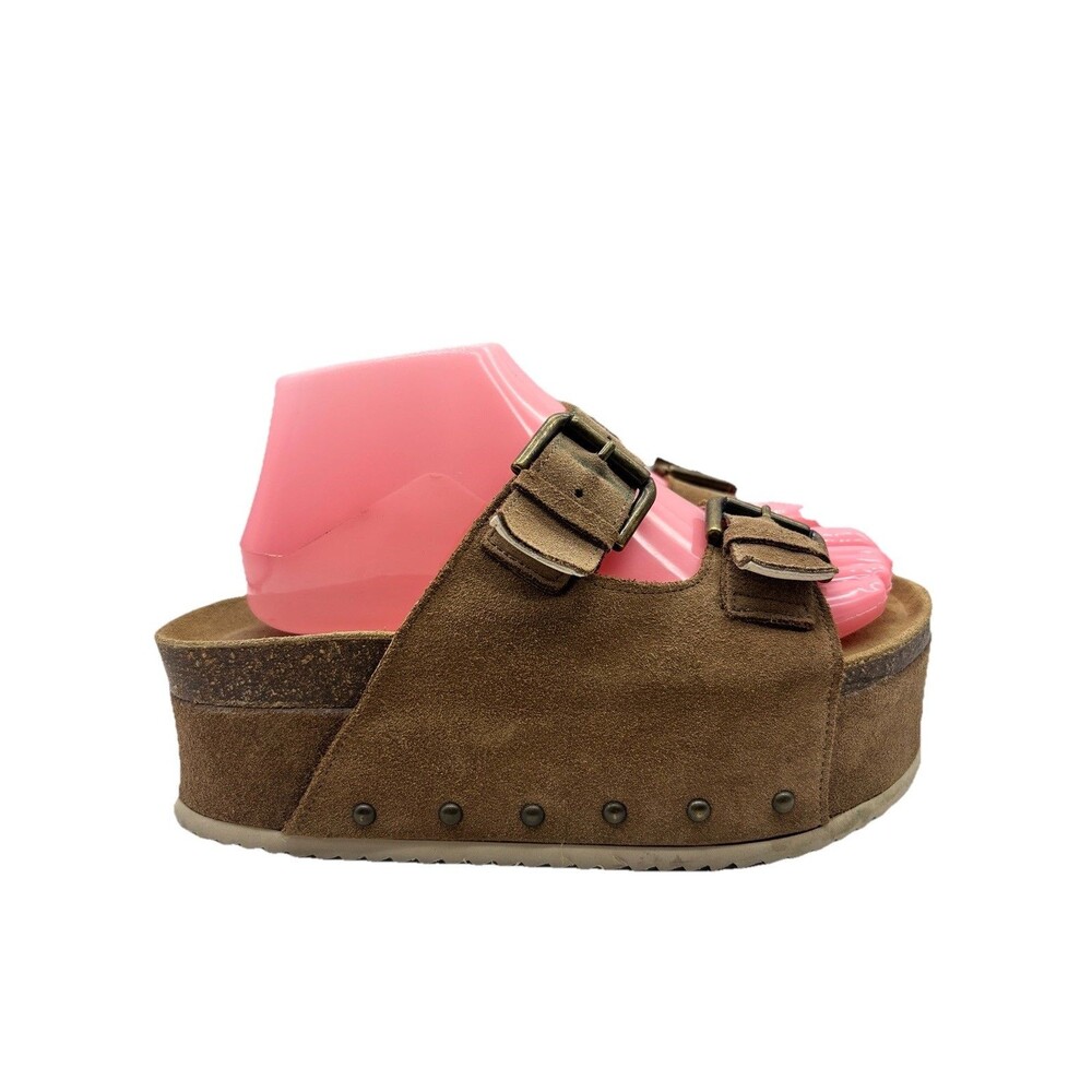 Intentionally Blank Cooper-2 Suede Platform Slide Sandals Sz EU 39 US 8.5-9